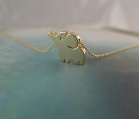 elephant necklace in gold 