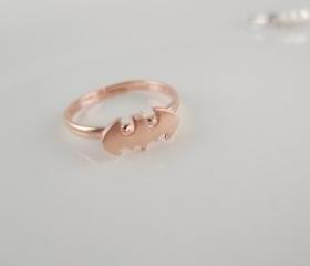 Batman ring in rose gold